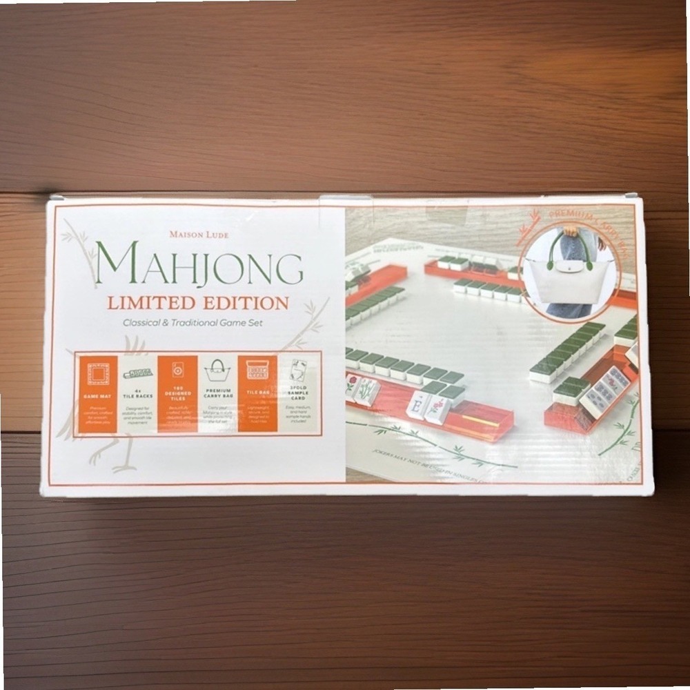 Maison Lude Mahjong Limited Edition 160 Tile Set Premium Mat, Leather Bag SEALED
